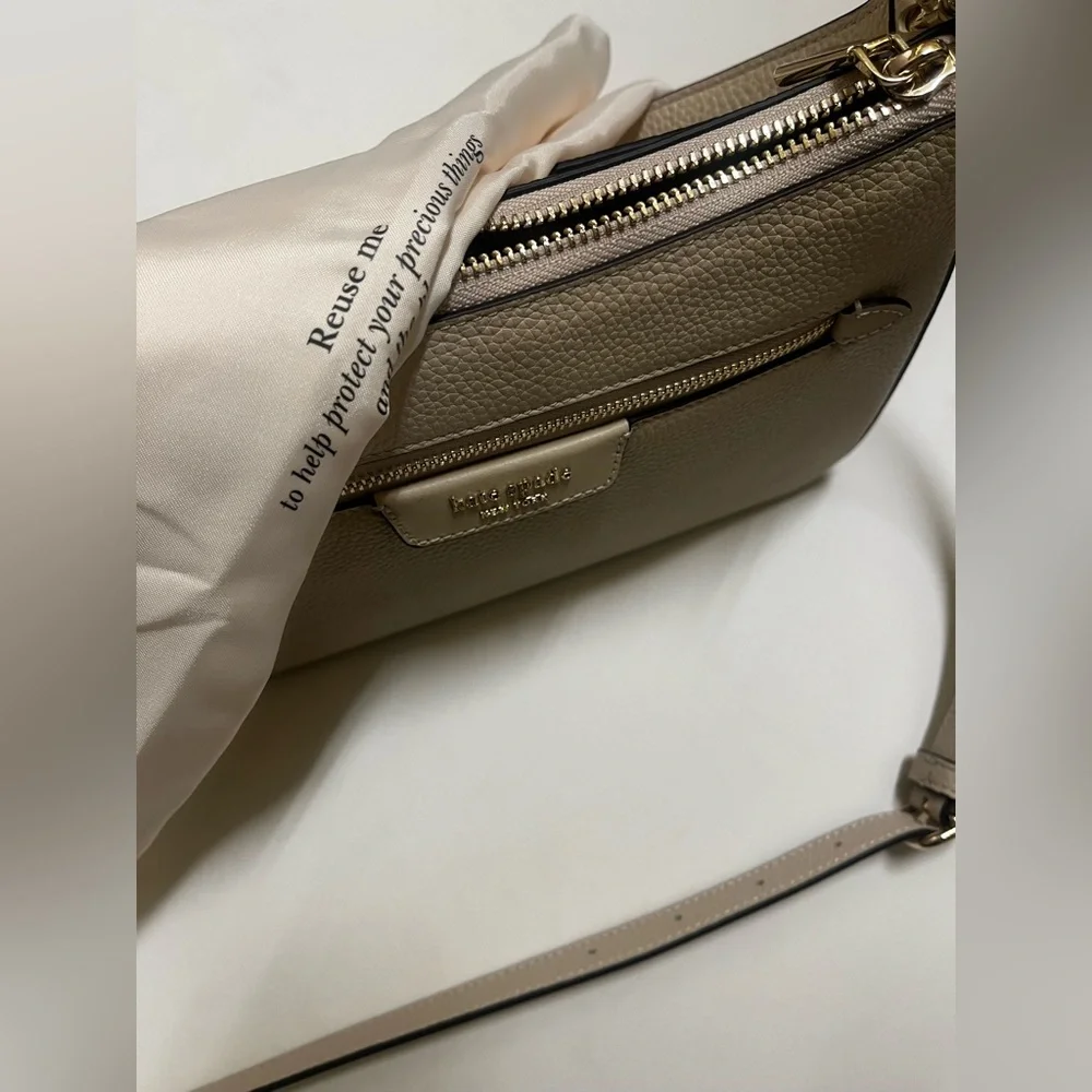 Kate Spade Shoulder/Handheld Beige Leather Bag - Picture 4 of 6